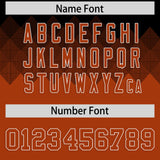 Custom Black Texas Orange Grid Blur Pattern Authentic Baseball Jersey