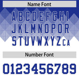 Custom Royal White Grid Blur Pattern Authentic Baseball Jersey