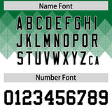 Custom Kelly Green White Grid Blur Pattern Authentic Baseball Jersey