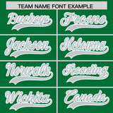 Custom Kelly Green Silver Grid Blur Pattern Authentic Baseball Jersey
