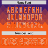 Custom Purple Orange Grid Blur Pattern Authentic Baseball Jersey