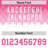 Custom Pink White Grid Blur Pattern Authentic Baseball Jersey