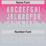 Custom Pink Silver Grid Blur Pattern Authentic Baseball Jersey