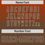 Custom Texas Orange Light Brown Grid Blur Pattern Authentic Baseball Jersey