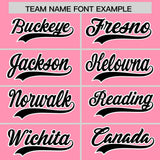 Custom Light Pink White Grid Blur Pattern Authentic Baseball Jersey