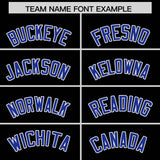 Custom Black Royal Grid Blur Pattern Authentic Baseball Jersey