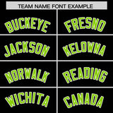 Custom Black Neon Green Grid Blur Pattern Authentic Baseball Jersey