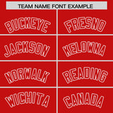 Custom Red White Grid Blur Pattern Authentic Baseball Jersey