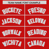 Custom Red Silver Grid Blur Pattern Authentic Baseball Jersey