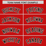 Custom Red Brown Grid Blur Pattern Authentic Baseball Jersey