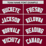 Custom Crimson Silver Grid Blur Pattern Authentic Baseball Jersey