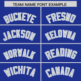 Custom Royal White Grid Blur Pattern Authentic Baseball Jersey