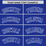 Custom Royal White Grid Blur Pattern Authentic Baseball Jersey