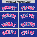 Custom Royal Pink Grid Blur Pattern Authentic Baseball Jersey