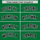 Custom Kelly Green White Grid Blur Pattern Authentic Baseball Jersey