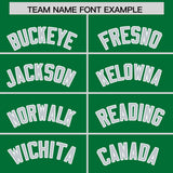 Custom Kelly Green Silver Grid Blur Pattern Authentic Baseball Jersey