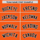Custom Orange White Grid Blur Pattern Authentic Baseball Jersey