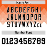 Custom Orange White Grid Blur Pattern Authentic Baseball Jersey