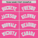 Custom Pink Silver Grid Blur Pattern Authentic Baseball Jersey