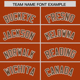 Custom Texas Orange Light Brown Grid Blur Pattern Authentic Baseball Jersey