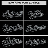 Custom Black Silver Grid Blur Pattern Authentic Baseball Jersey