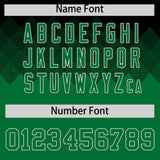 Custom Black Kelly Green Grid Blur Pattern Authentic Baseball Jersey