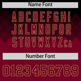 Custom Black Crimson Grid Blur Pattern Authentic Baseball Jersey