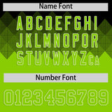 Custom Black Neon Green Grid Blur Pattern Authentic Baseball Jersey