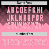 Custom Black Light Pink Grid Blur Pattern Authentic Baseball Jersey