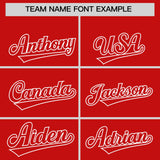 Custom Red White Grid Blur Pattern Authentic Baseball Jersey