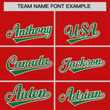 Custom Red Kelly Green Grid Blur Pattern Authentic Baseball Jersey