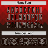 Custom Red Brown Grid Blur Pattern Authentic Baseball Jersey