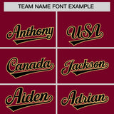Custom Crimson Black Grid Blur Pattern Authentic Baseball Jersey
