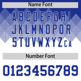 Custom Royal White Grid Blur Pattern Authentic Baseball Jersey