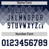 Custom Navy White Grid Blur Pattern Authentic Baseball Jersey