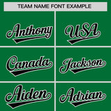 Custom Kelly Green White Grid Blur Pattern Authentic Baseball Jersey