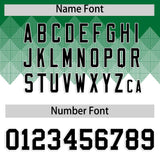 Custom Kelly Green White Grid Blur Pattern Authentic Baseball Jersey