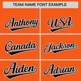Custom Orange White Grid Blur Pattern Authentic Baseball Jersey