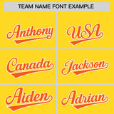 Custom Gold Orange Grid Blur Pattern Authentic Baseball Jersey
