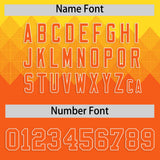 Custom Gold Orange Grid Blur Pattern Authentic Baseball Jersey