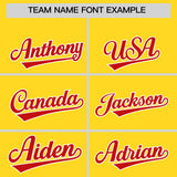 Custom Gold Red Grid Blur Pattern Authentic Baseball Jersey