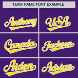 Custom Purple White Grid Blur Pattern Authentic Baseball Jersey