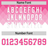 Custom Pink White Grid Blur Pattern Authentic Baseball Jersey