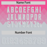 Custom Pink Silver Grid Blur Pattern Authentic Baseball Jersey