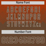 Custom Texas Orange Light Brown Grid Blur Pattern Authentic Baseball Jersey