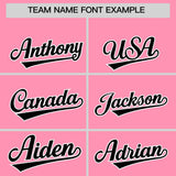 Custom Light Pink White Grid Blur Pattern Authentic Baseball Jersey