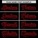 Custom Black Red Grid Blur Pattern Authentic Baseball Jersey