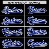 Custom Black Royal Grid Blur Pattern Authentic Baseball Jersey