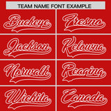Custom Red White Grid Blur Pattern Authentic Baseball Jersey