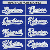 Custom Royal White Grid Blur Pattern Authentic Baseball Jersey